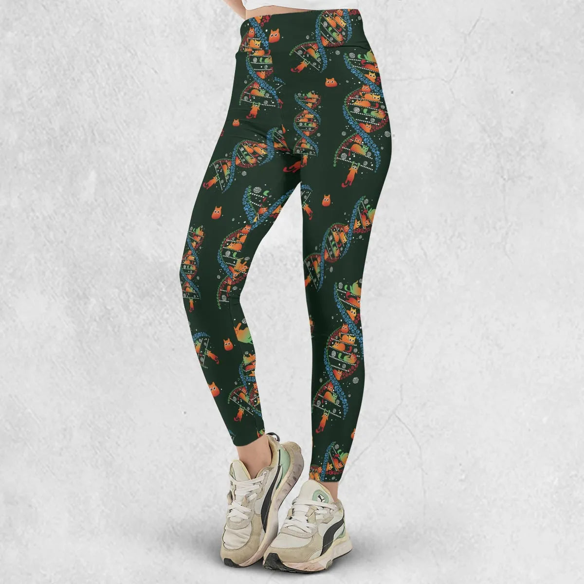 Cat Kitten DNA Pattern Legging