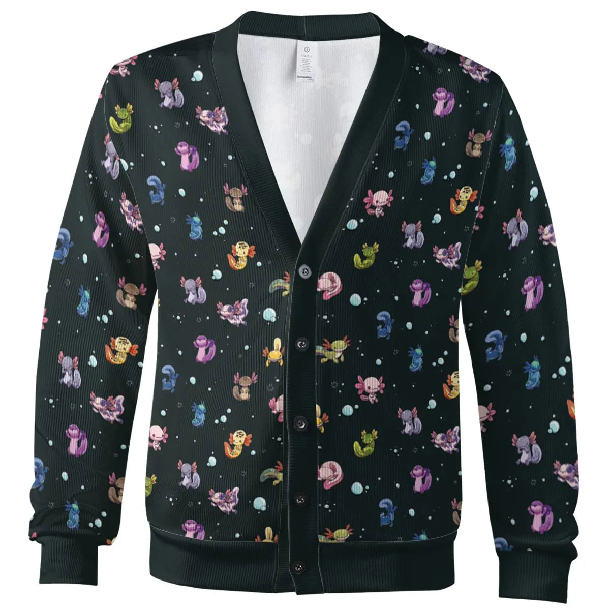 Axolotls Of The World Pattern Cardigan