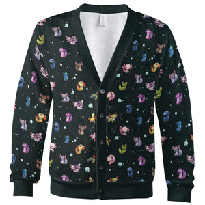 Axolotls Of The World Pattern Cardigan