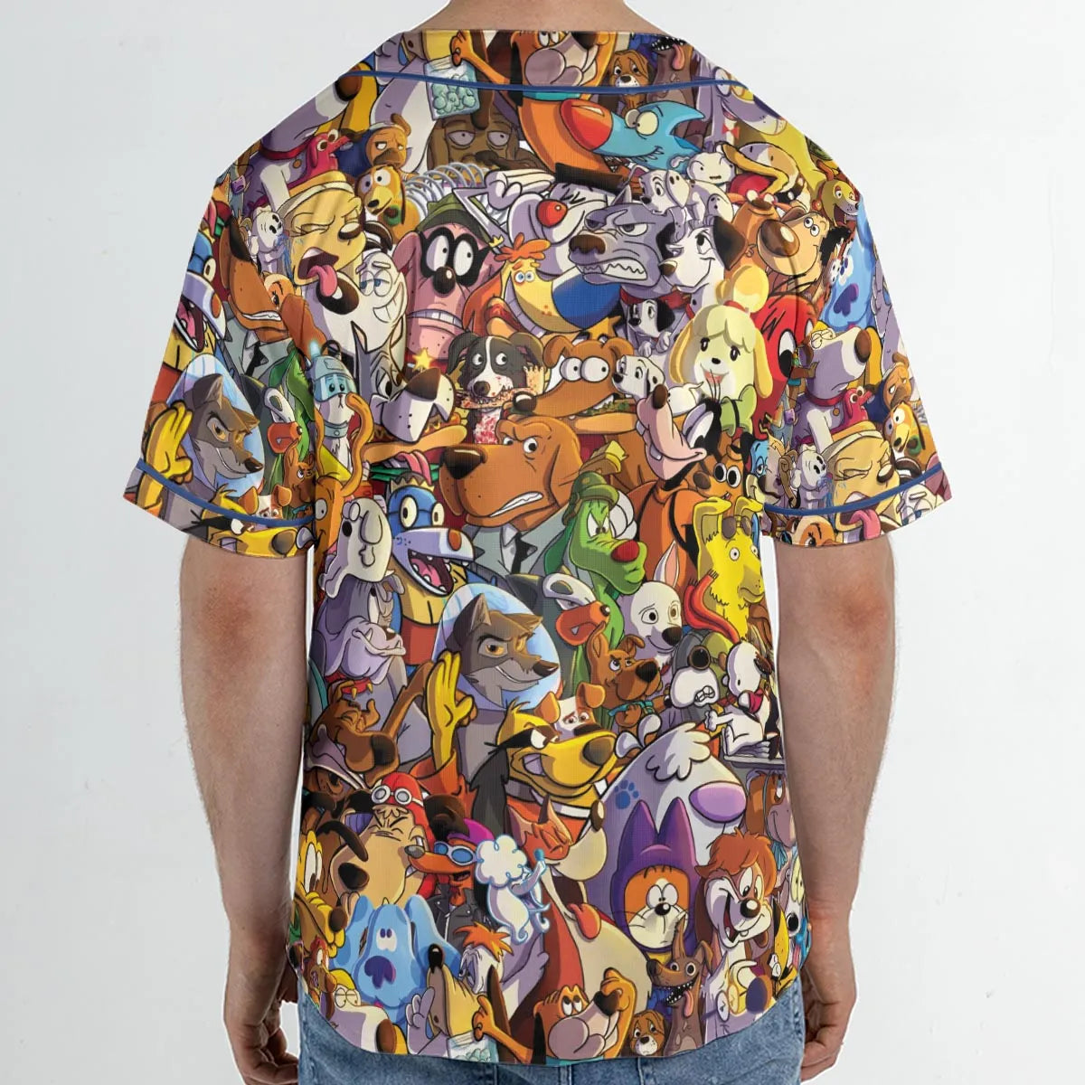 Dogs From Famous Cartoons Unisex Baseball Jersey