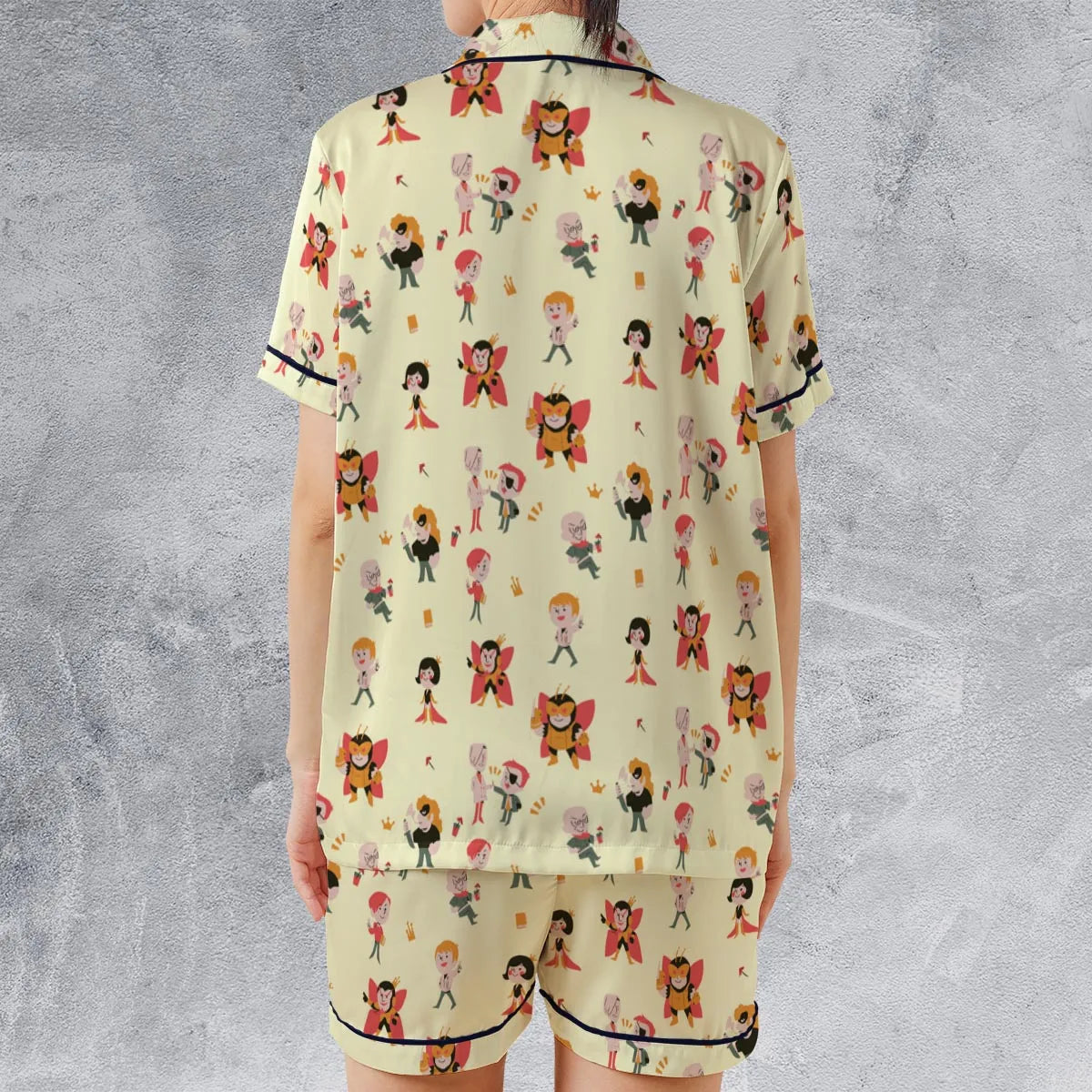 The Venture Bros Pattern Satin Short-Sleeve Pajamas Set