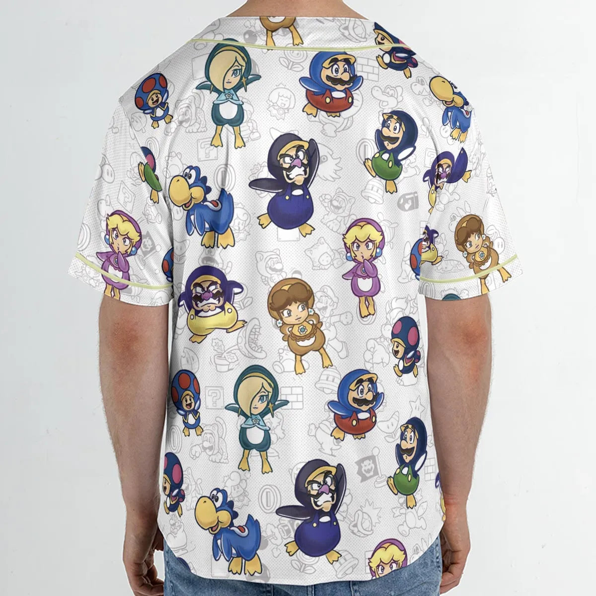 Penguin Party Super Mario Unisex Baseball Jersey