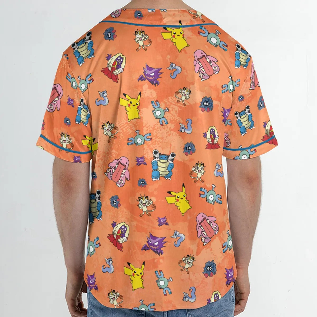 Pokemon Character Scatter Unisex Baseball Jersey