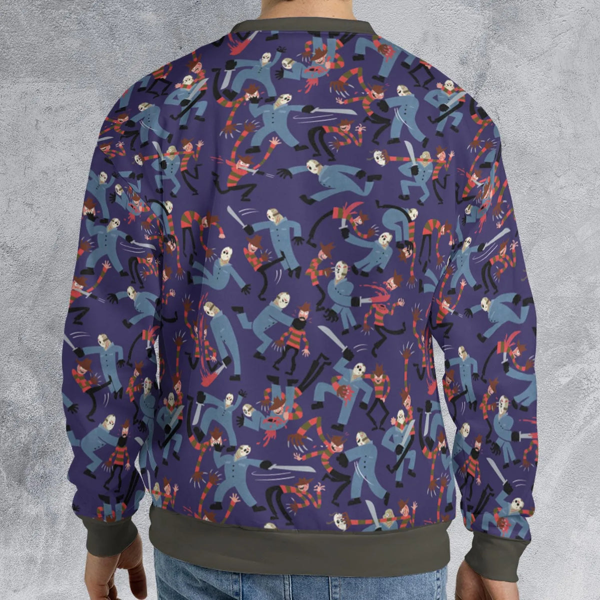 The Battle Freddy vs Jason Nightmare on Elm Street Friday the 13th All-over Print Sweatshirt