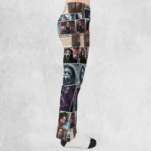 Scream Ghostface Horror Movie Halloween Flare Leggings
