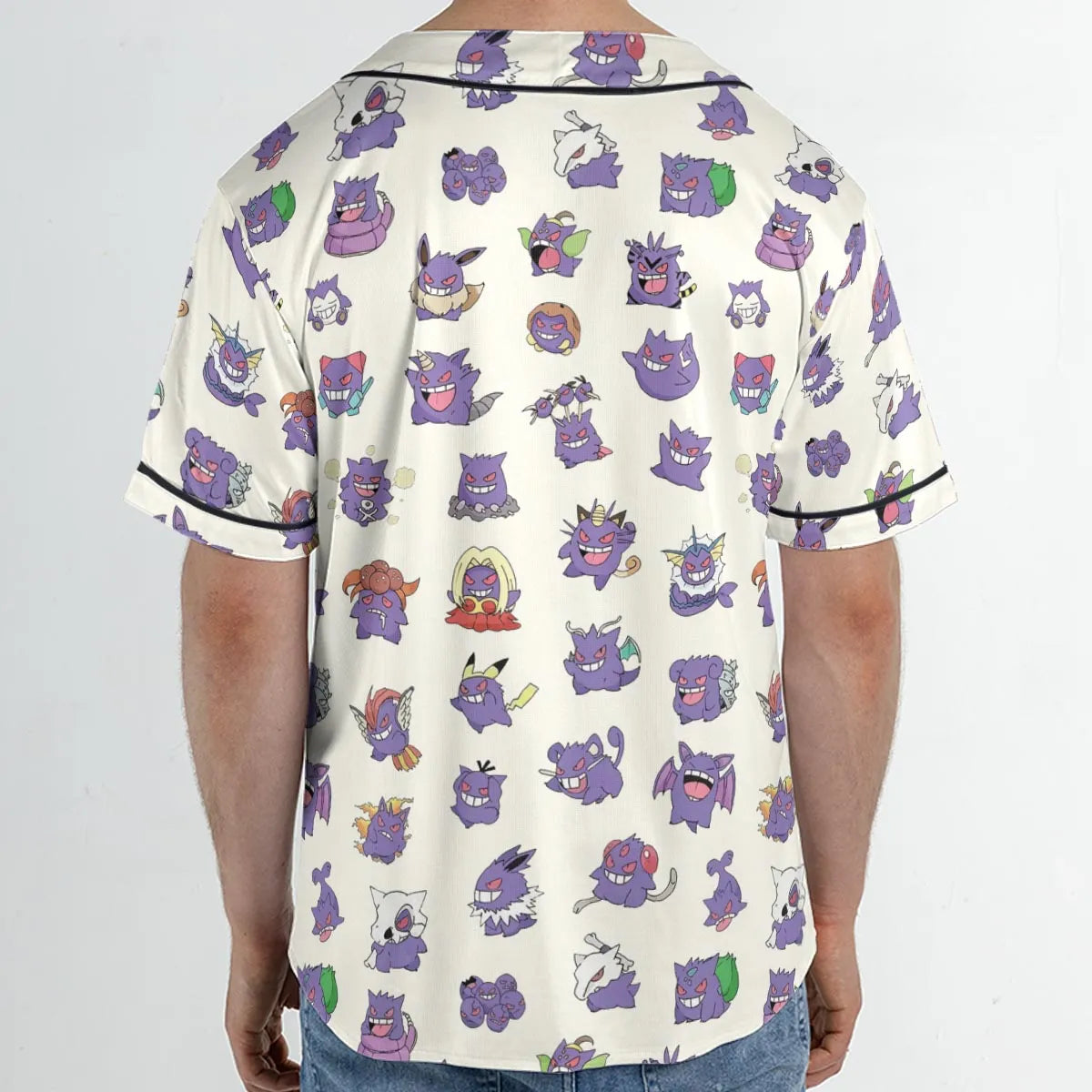 Gengar Cosplay Pokemon Unisex Baseball Jersey
