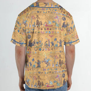 Link's Journey Tapestry The Legend Of Zelda Unisex Baseball Jersey