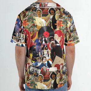 Vintage Collage Bill and Ted Unisex Baseball Jersey