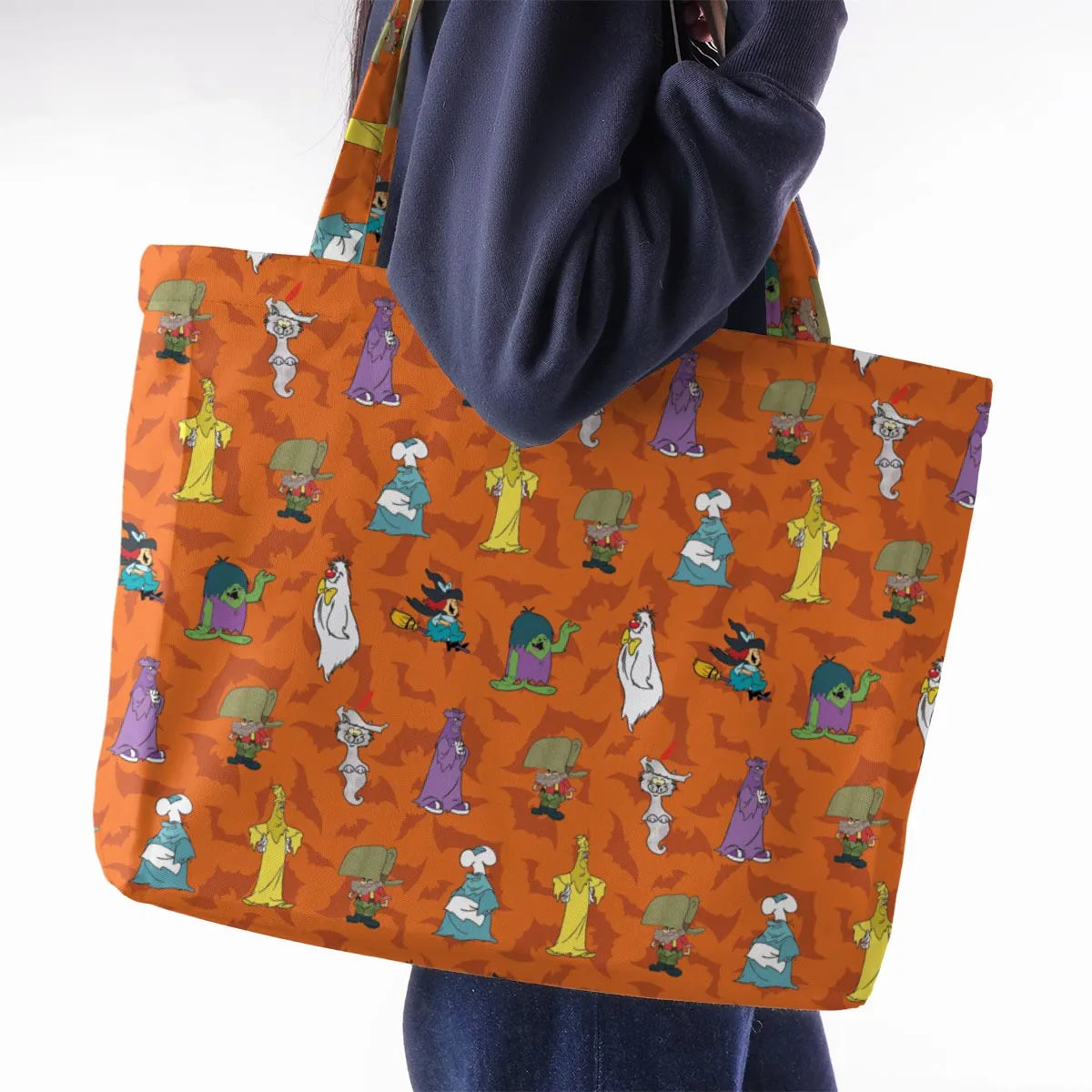 Happy Halloween From Hanna Barbera Large Tote Bag
