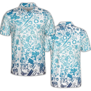 Blue Moggle Final Fantasy AOP Men/Women Polo Shirt