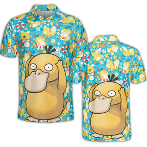 Psyduck Power Pokemon AOP Men/Women Polo Shirt