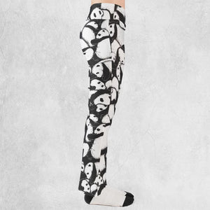 Lazy Day Panda Pattern Flare Leggings