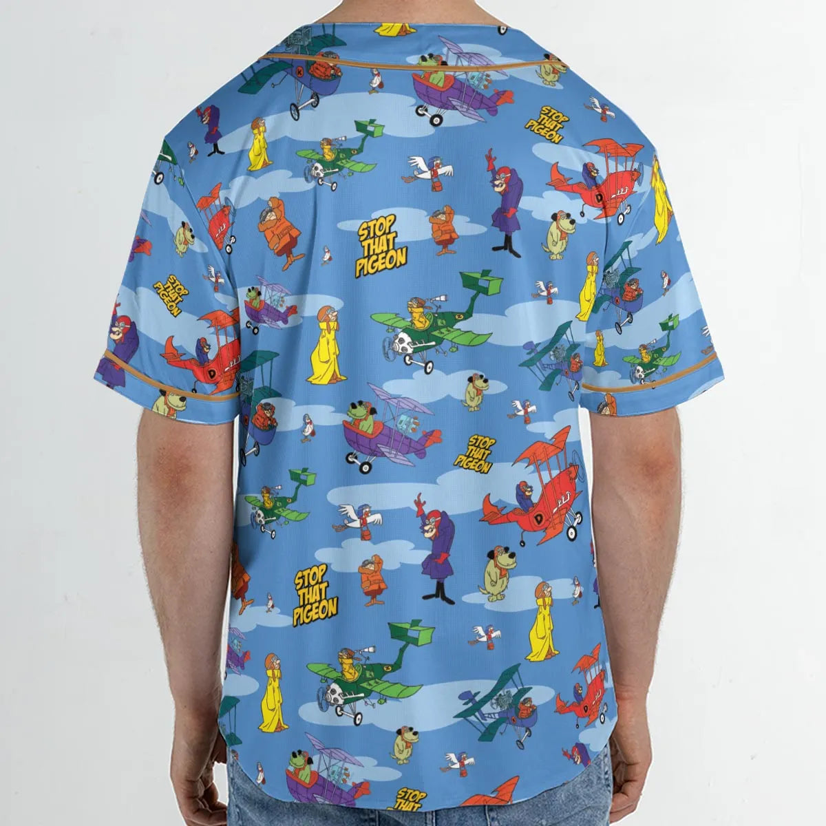 Stop That Pigeon Dastardly and Muttley in Their Flying Machines Unisex Baseball Jersey