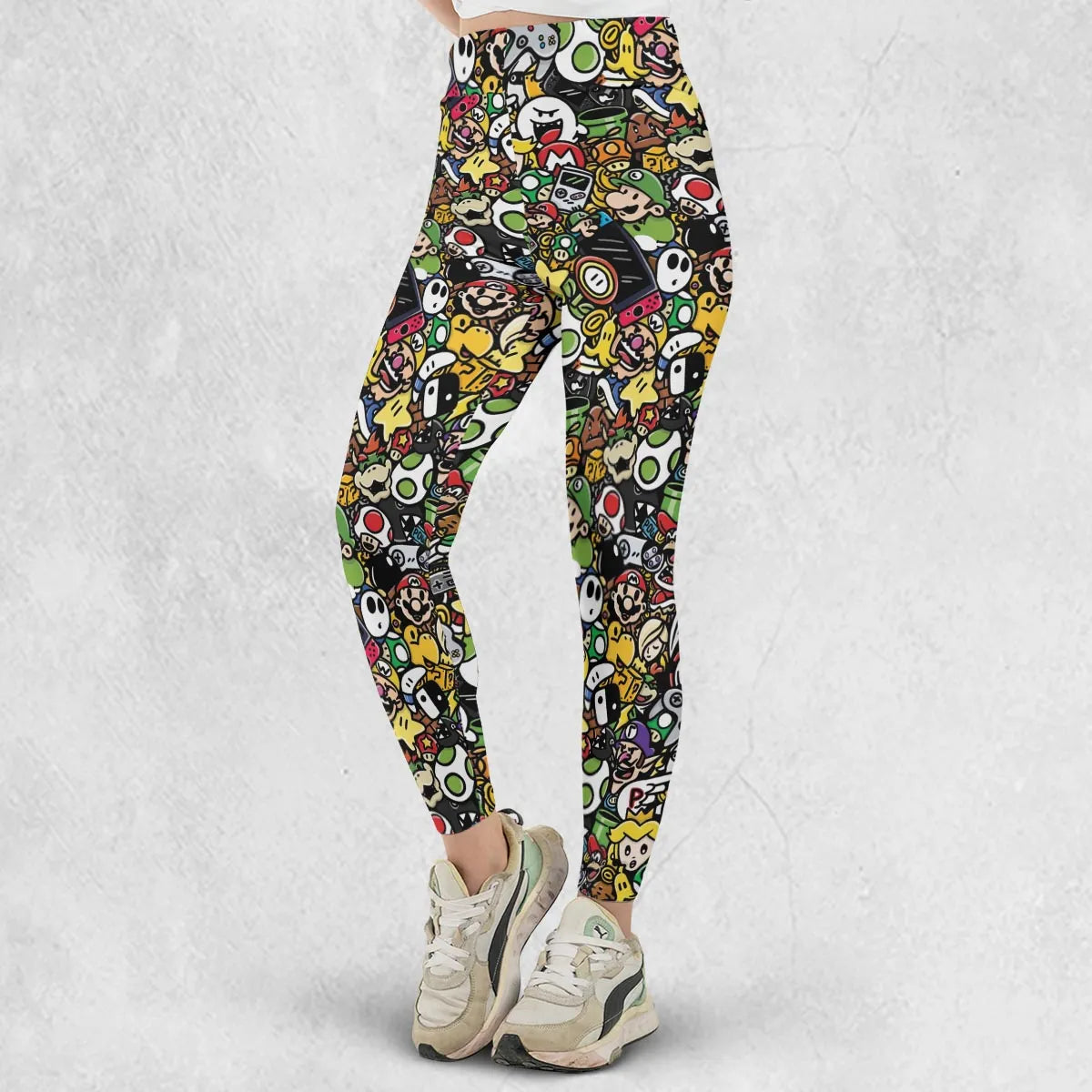 Super Mario Characters All In One Pattern Legging