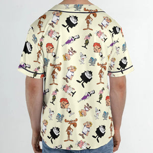 60s The Adventures Of Rocky And Bullwinkle and Friends Unisex Baseball Jersey