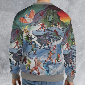 MOTU Castle Grayskull Battle All-over Print Sweatshirt