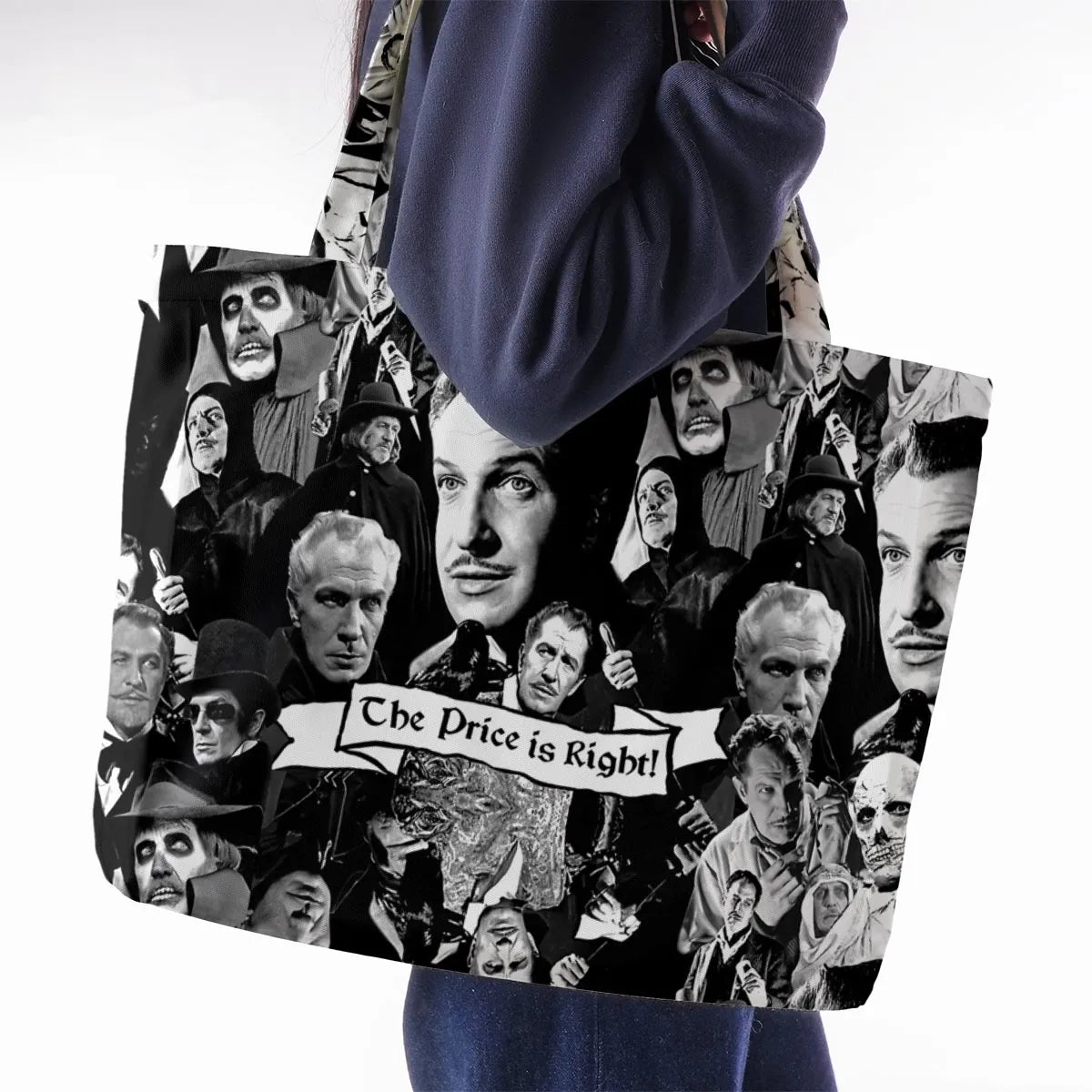 Horror Characters The Many Faces Of Vincent Price Large Tote Bag