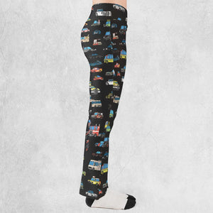 Movie Cars Pattern Flare Leggings
