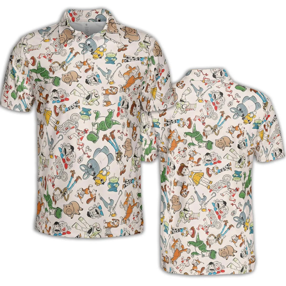 Toy Story Toss Pattern AOP Men/Women Polo Shirt