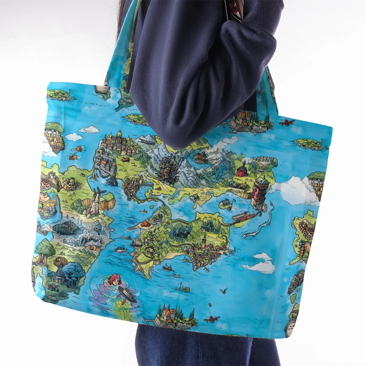 Ghibli Land Large Tote Bag