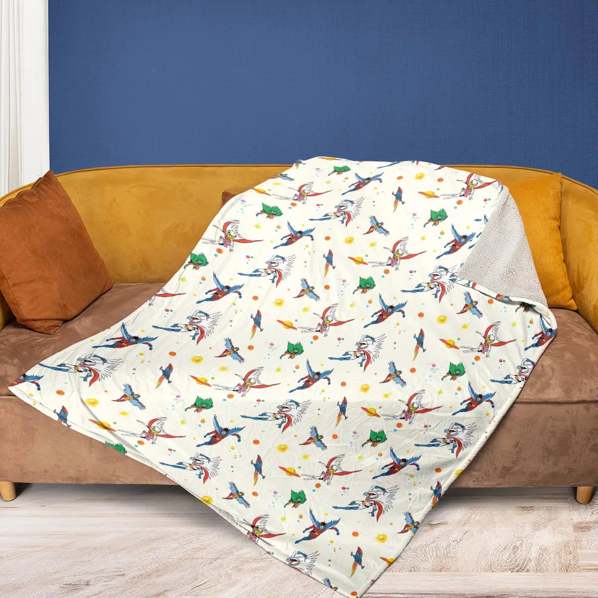 Battle of the Planets Pattern Fleece Blanket