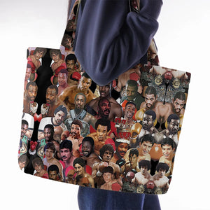 Fight Night Fit Boxing Legends Large Tote Bag