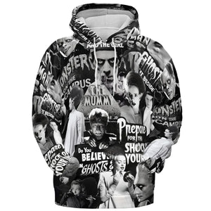 Universal Monsters Pattern All-over Print Hoodie