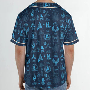 Trekkie Star Trek Pattern Unisex Baseball Jersey