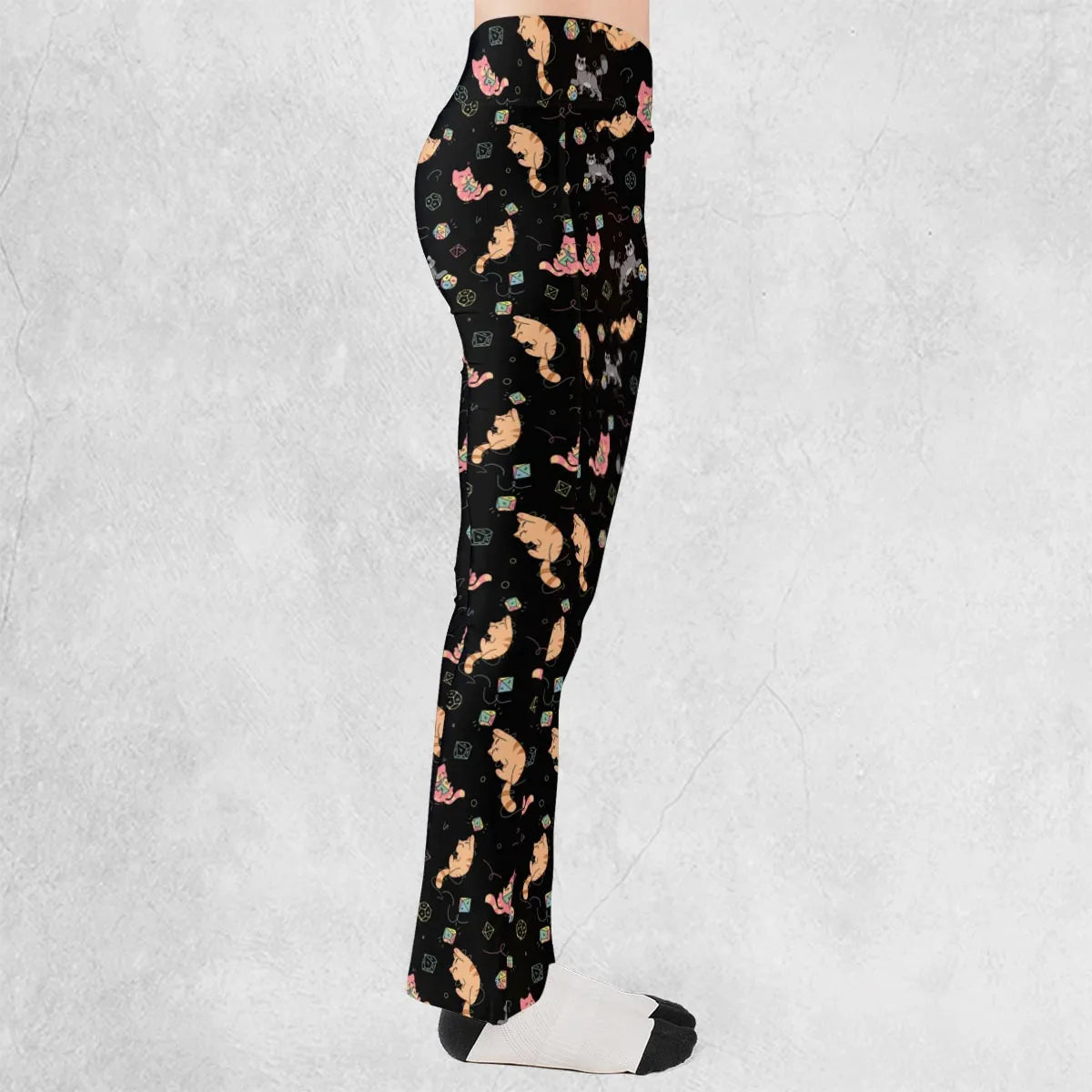 Dice Cat DnD Flare Leggings