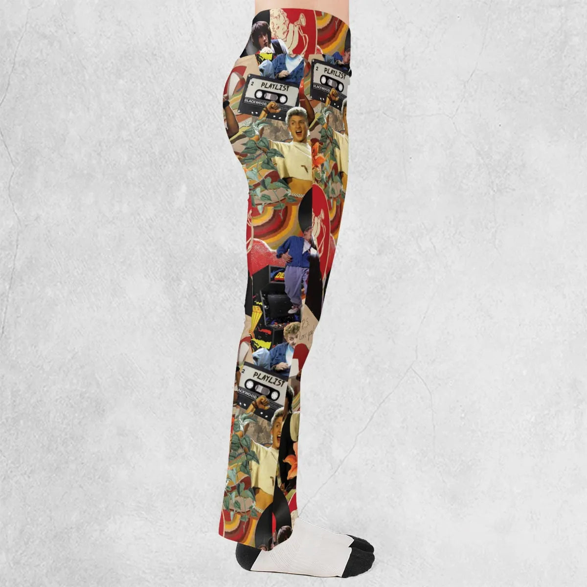 Vintage Collage Bill and Ted Flare Leggings
