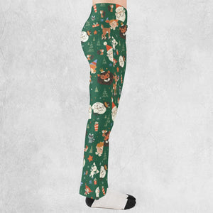 Rudolph The Red Nosed Reindeer Characters Flare Leggings
