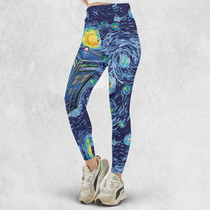 Tardis Starry Night Doctor Who Legging