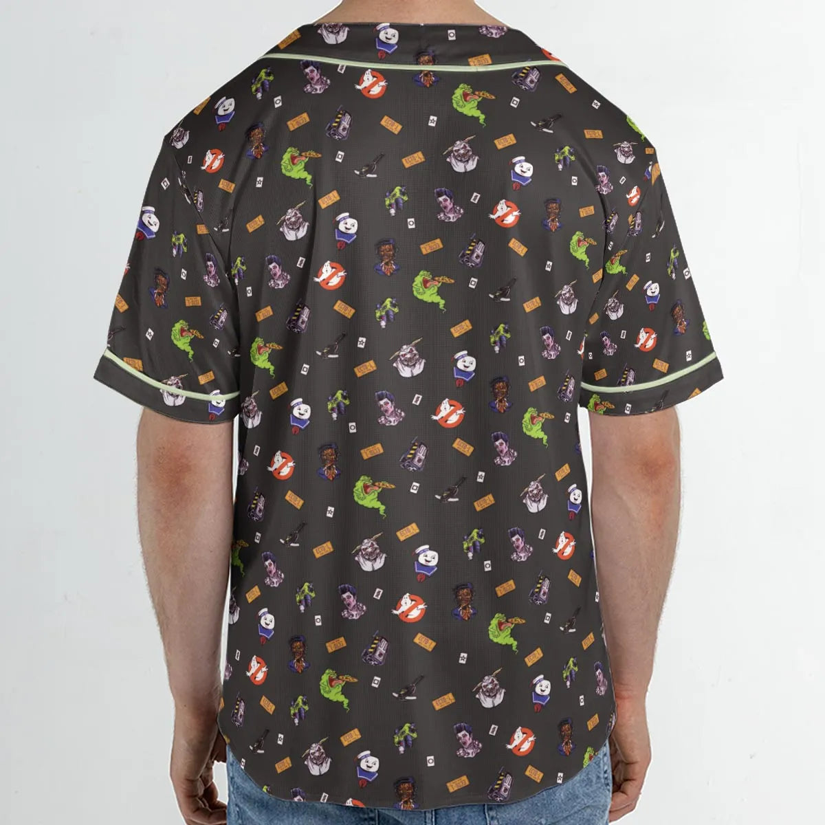 Ghostbusters Pattern Unisex Baseball Jersey