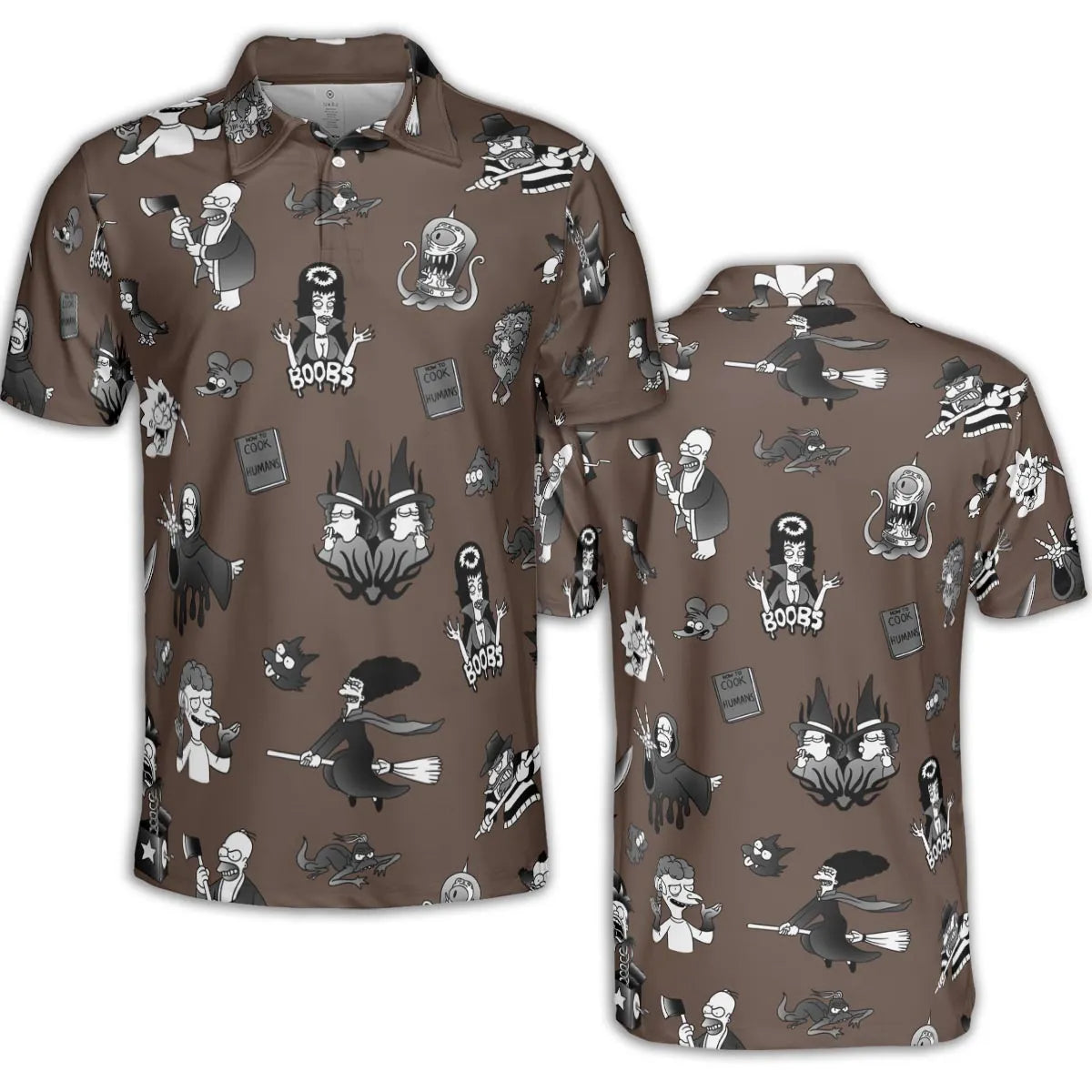 Treehouse of Horror The Simpsons AOP Men/Women Polo Shirt