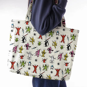 Pop Wars Star Wars Pop Art Pattern Large Tote Bag