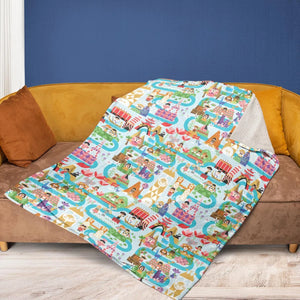 It's Small World Map Fleece Blanket