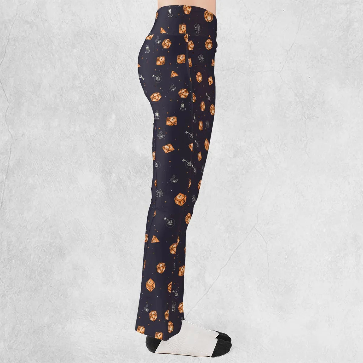 Halloween Dices Pattern Flare Leggings
