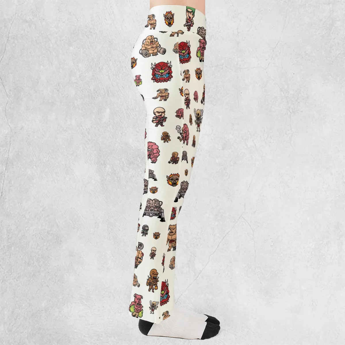 Doom Chibi Characters Flare Leggings