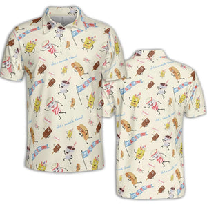 Let's All Go To The Lobby Retro Cartoon AOP Men/Women Polo Shirt