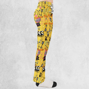 Cartoon Drip Looney Tunes Flare Leggings