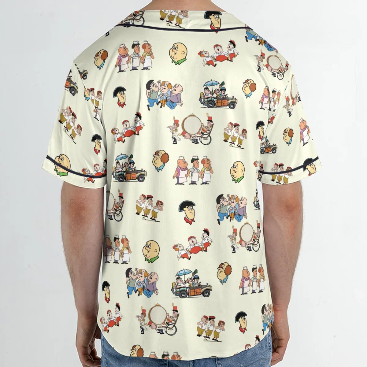 Three Stooges Cartoon 1965 Unisex Baseball Jersey
