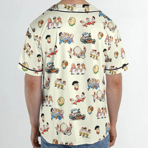 Three Stooges Cartoon 1965 Unisex Baseball Jersey