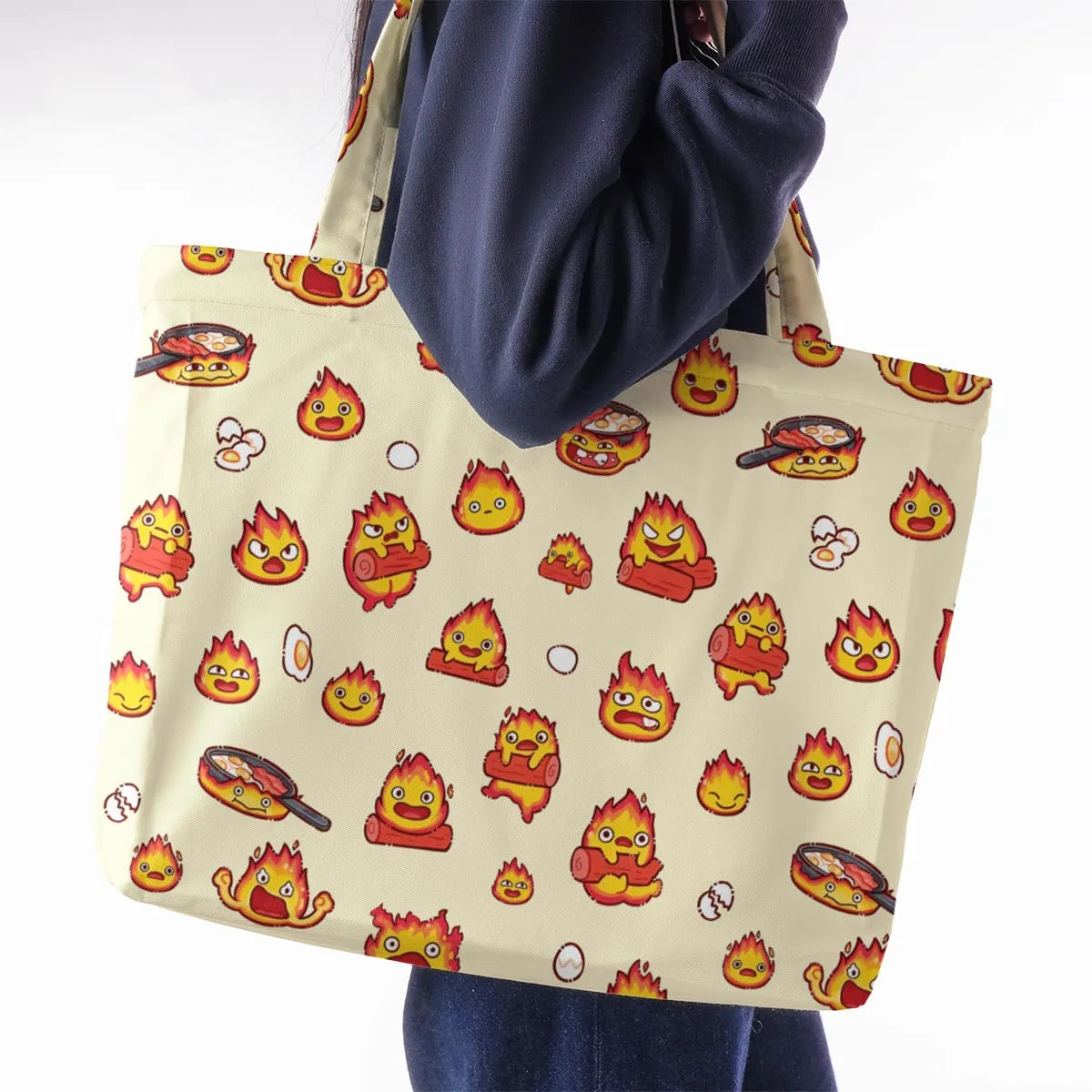 Calcifer Howl’s Moving Castle Large Tote Bag