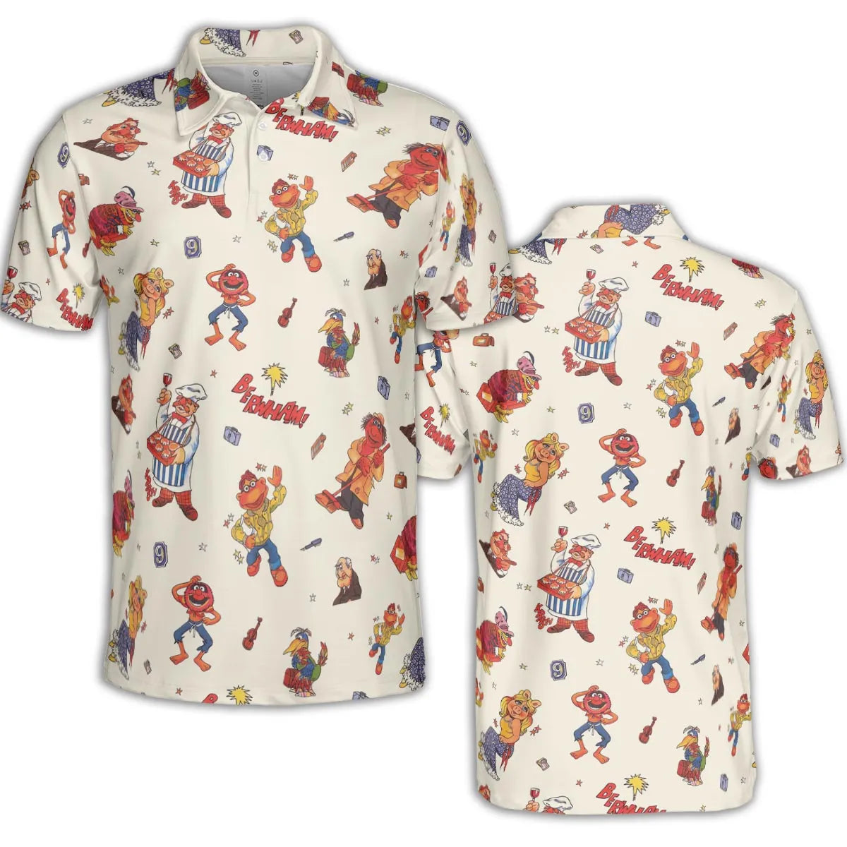 Backstage Inspired The Muppets AOP Men/Women Polo Shirt
