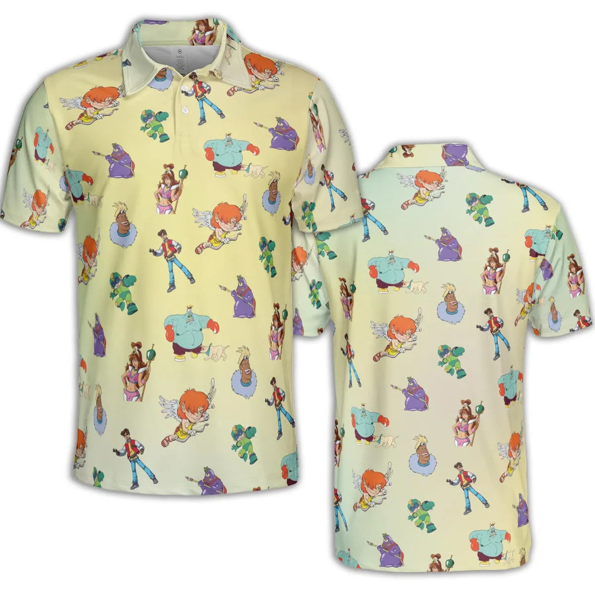 80s Captain N: The Game Master Characters AOP Men/Women Polo Shirt