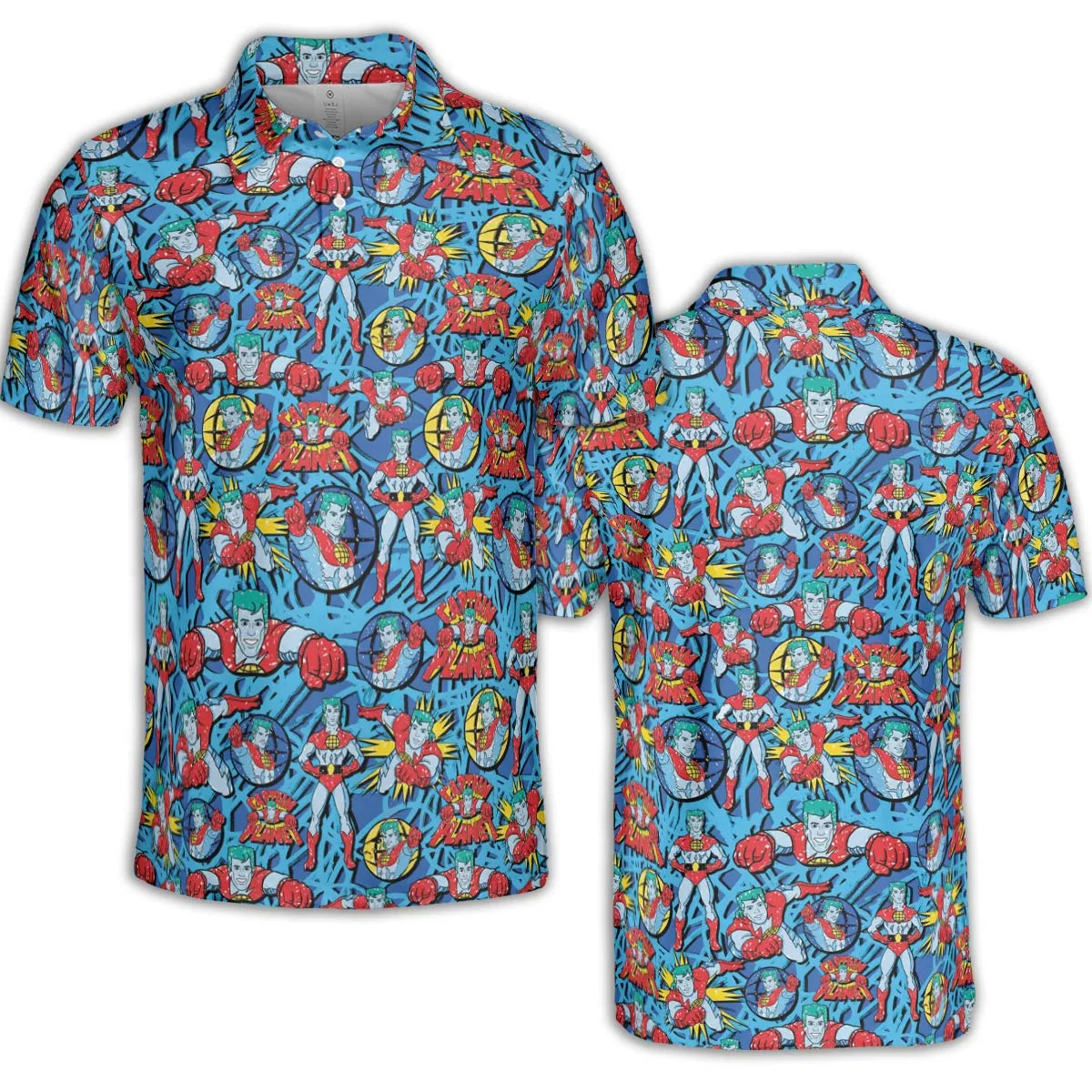 Hero of the Environment Captain Planet and the Planeteers AOP Men/Women Polo Shirt