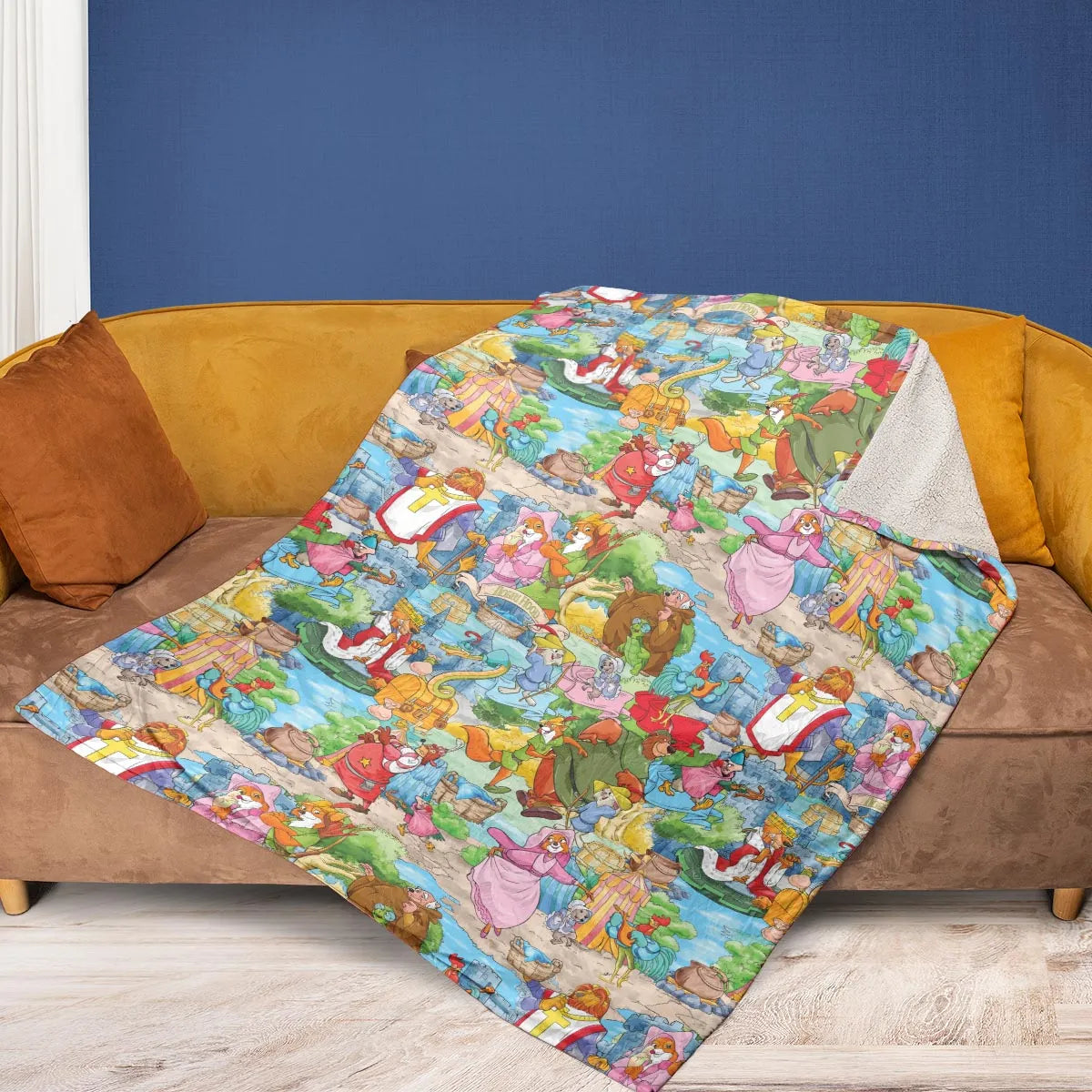 Archer Wood Plaid Robin Hood Fleece Blanket