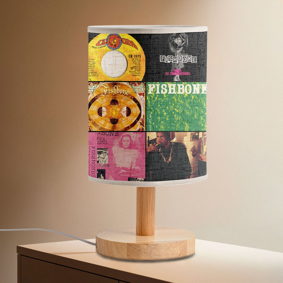 Fishbone Album Art Table Lamp Funk Rock & Ska Punk Decorative Light