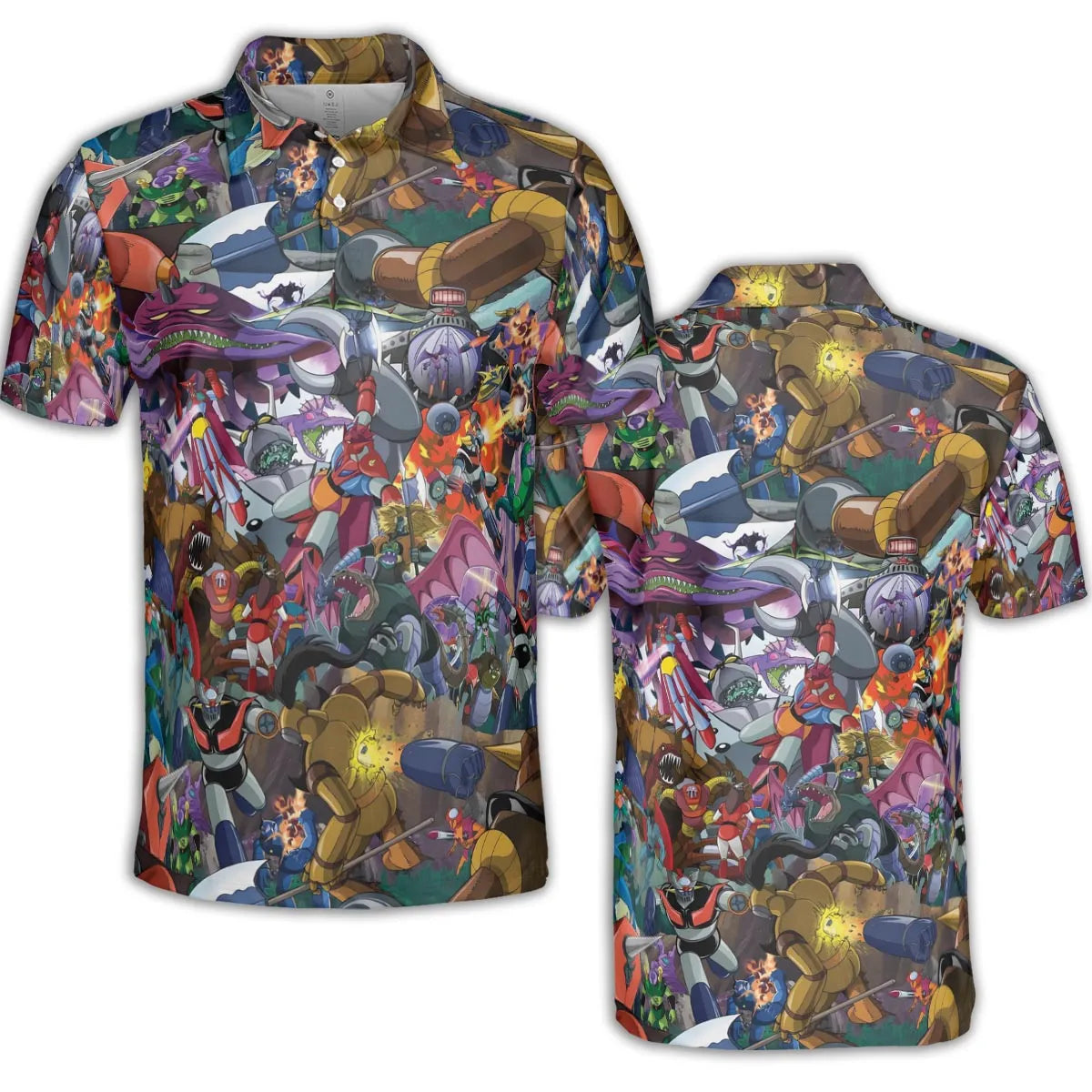 Shogun Warriors Battle AOP Men/Women Polo Shirt