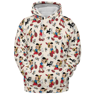 Whimsy Wear Pinocchio All-over Print Hoodie